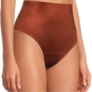SPANX Satin High-Waist Panties - Rich Brown